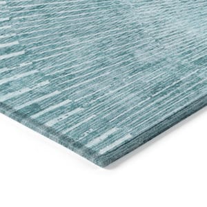 Chantille ACN542 Teal 1 ft. 8 in. x 2 ft. 6 in. Machine Washable Indoor/Outdoor Geometric Area Rug