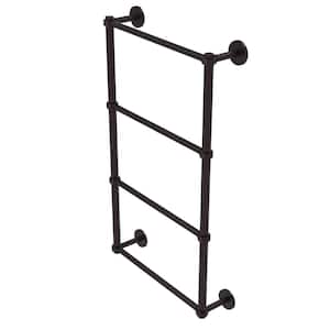Prestige Skyline Collection 4-Tier 30 in. Ladder Towel Bar with Groovy Detail in Antique Bronze