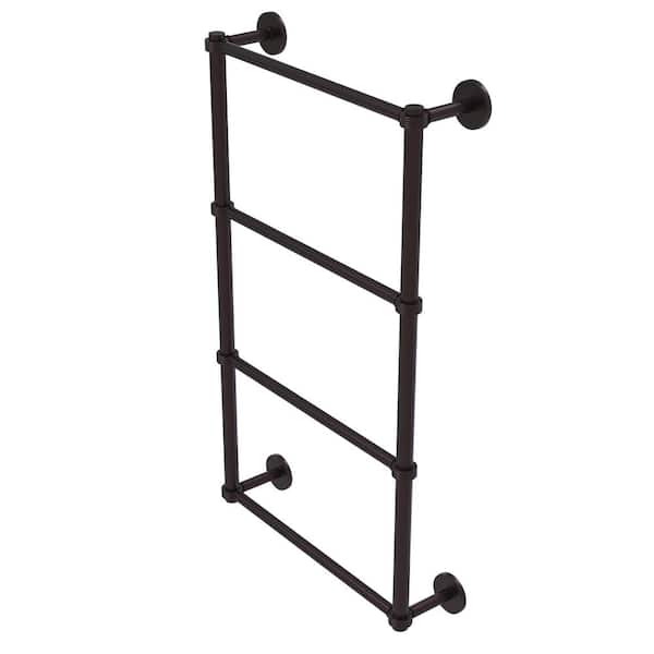 Allied Brass Prestige Skyline Collection 4-Tier 36 in. Ladder Towel Bar with Groovy Detail in Antique Bronze