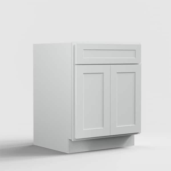 27 in. W x 24 in. D x 34.5 in. H Ready to Assemble Plywood Base Kitchen Cabinet in Shaker Dove