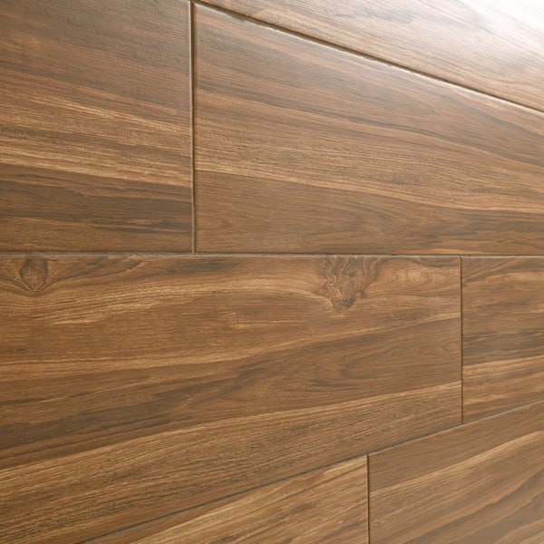 MSI Kamani Koa Rectangle 9 in. x 47 in. Matte Brown Porcelain Wood