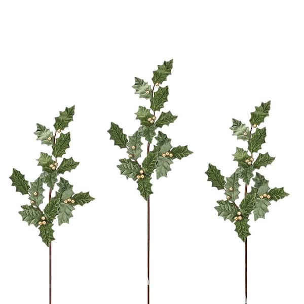 31" Garden Holiday Holly Spray