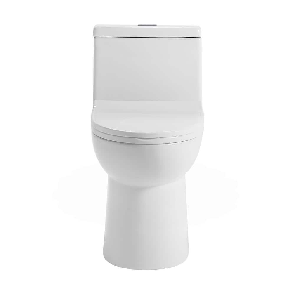 Daxton White Elongated Dual-Flush One-Piece Toilet