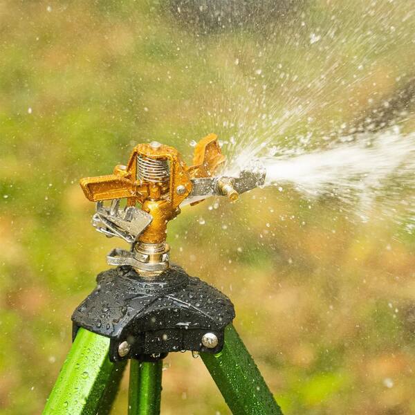 SenQWFa 2800 sq. ft. Green Pulsating Impact Sprinkler with Tripod