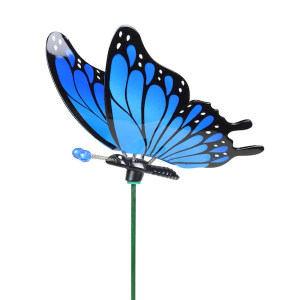 Exhart WindyWings Ombre 2.46 ft. Blue Plastic Garden Stake