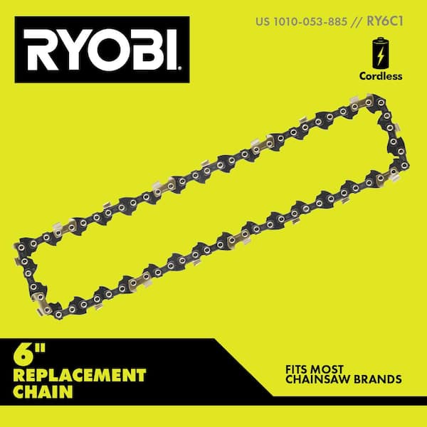 RYOBI 6 in. 0.043-Gauge Replacement Full Compliment Chainsaw Chain, 38 Links (Single-Pack)