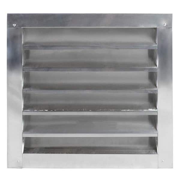 12 in. x 12 in. Square Mill Aluminum 6-Pack Rust-Resistant Screened Louvered Gable Vent