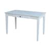 International Concepts 48 in. Rectangular White 1 Drawer Writing Desk with Solid Wood Material OF07-41