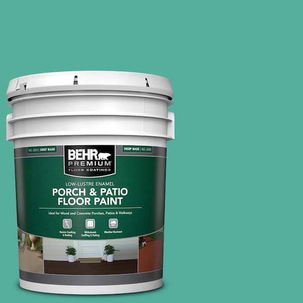 BEHR PREMIUM 5 gal. #P440-5 Water Park Low-Lustre Enamel Interior/Exterior Porch and Patio Floor Paint