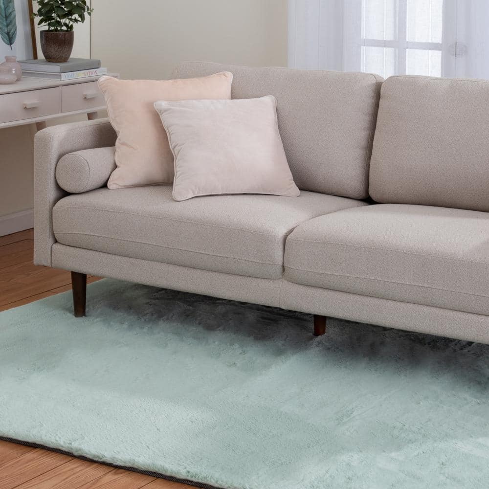 Piper Seafoam 7 ft. x 9 ft. Solid Polyester Area Rug