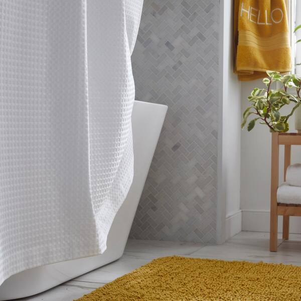 72 x 72 Details about   InterDesign York Hotel Fabric Cotton and Polyester Blend Shower Curtain 
