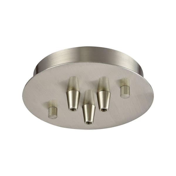 Titan Lighting Illuminaire Accessories 3-Light Satin Nickel Small Round Canopy