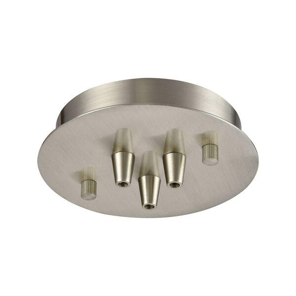 Titan Lighting Illuminaire Accessories 3-Light Satin Nickel Small Round Canopy