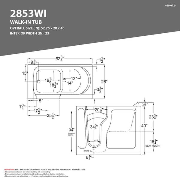 Universal Tubs Pearl 5.6 ft. Acrylic Center Drain Flatbottom Whirlpool and Air Bath Tub in White HD3467RD