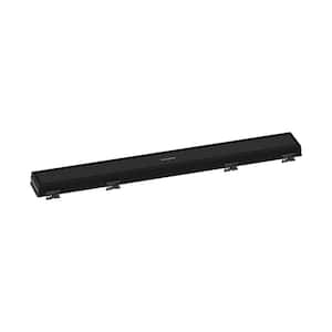 RainDrain Match Stainless Steel Linear Tileable Shower Drain Trim for 23 5/8 in. Rough in Matte Black