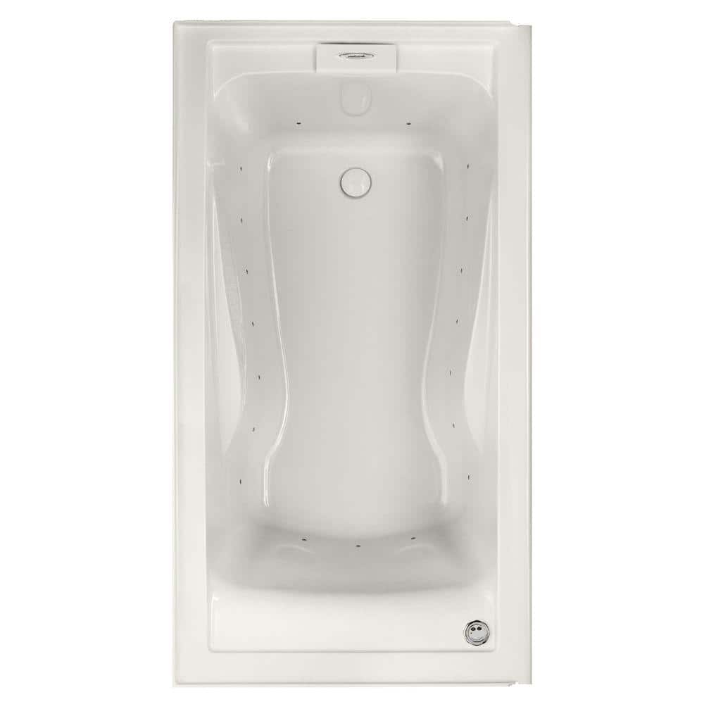 Evolution 60 in. x 32 in. Acrylic Rectangular Alcove Air Bath Bathtub with 