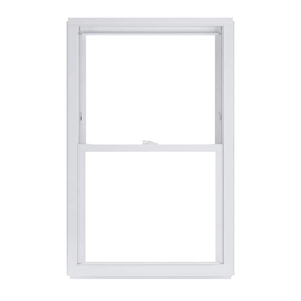 American Craftsman 29.75 in. x 45.25 in. 50 Series Low-E Argon Glass Double Hung White Vinyl Replacement Window, Screen Incl