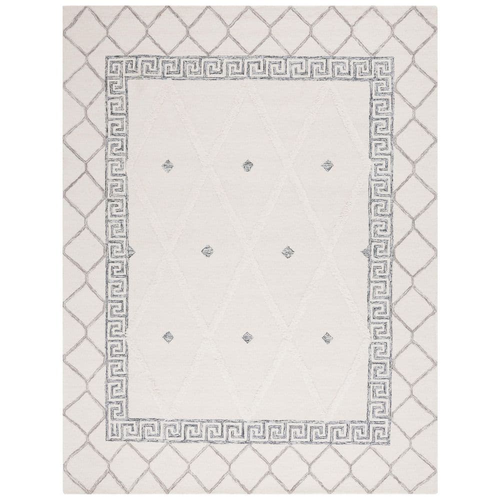 Casablanca 8 ft. x 10 ft. Ivory/Black Trellis Border Area Rug price history on PriceWatchPro