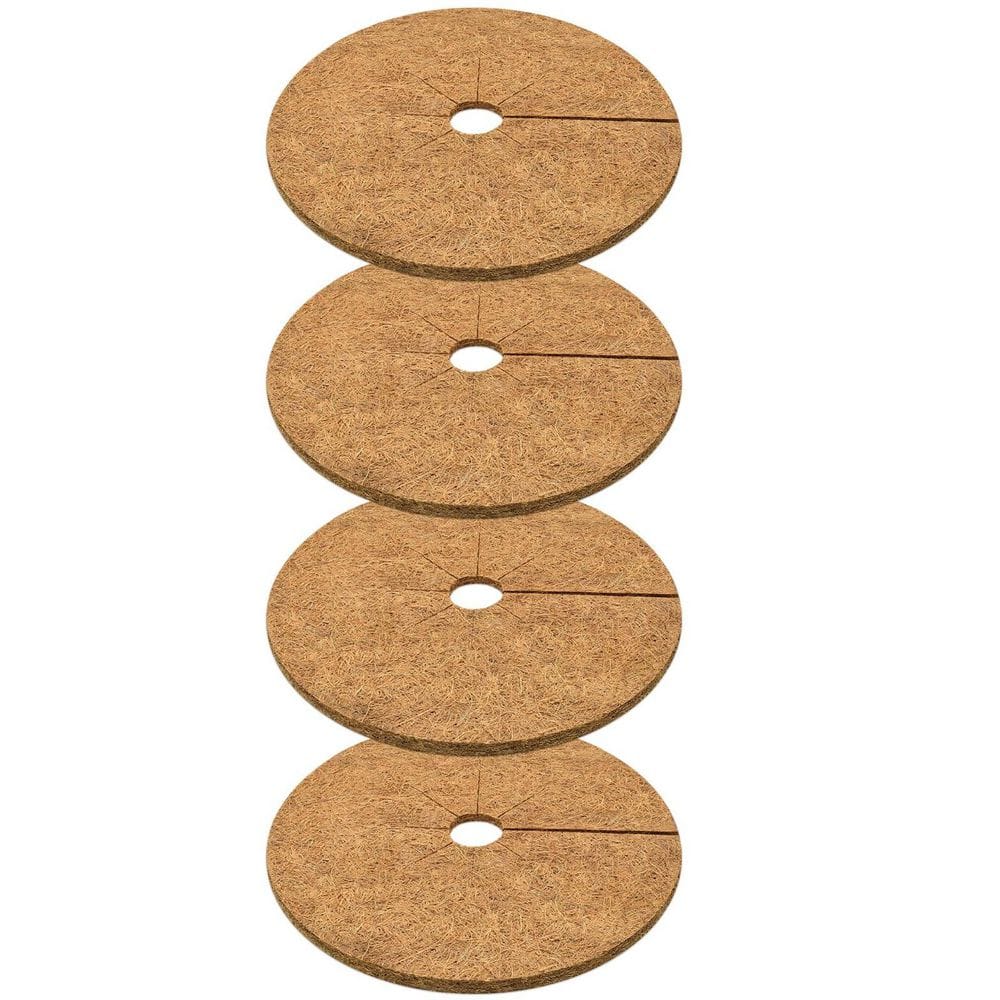 6-Pack 11.8 in. Dia. x 0.2 in. H Brown Natural Coconut Coir Fiber Tree Ring Edging Protector Mat price history on PriceWatchPro