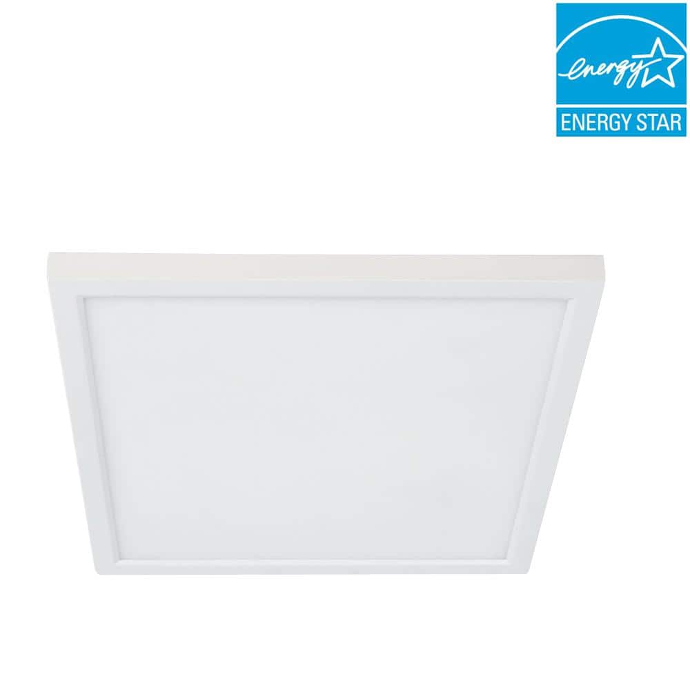 Feit Electric 7.5 in. 12-Watt Title 24 Dimmable White Integrated LED Square Flat Panel Ceiling Flush Mount with Color Change CCT