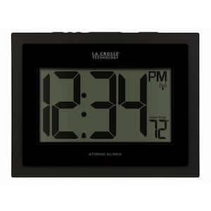 Atomic Digital Wall Clock with Indoor Temperature