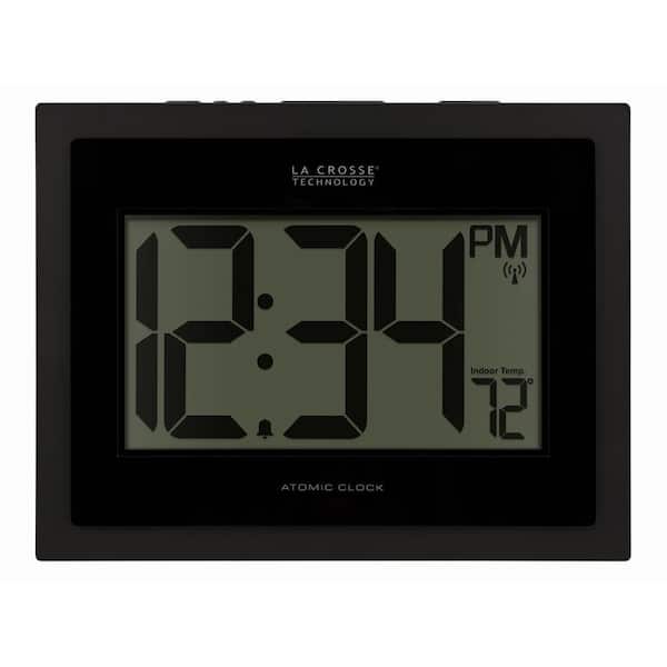 La Crosse Technology Atomic Digital Wall Clock with Indoor Temperature