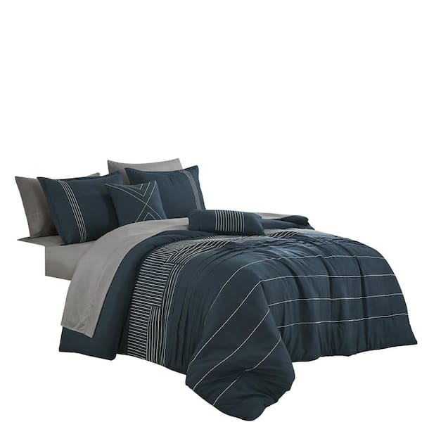 Shatex 9 Piece All Season Bedding King size Comforter Set, Ultra Soft Polyester Elegant Bedding Comforters