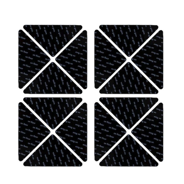 Pro Space 16 pieces Rug Grippers Rug Pad No Curl Corners or Side Bunch Rugs  Gripper Hold Carpet in Place Black DTFHTP180B16 - The Home Depot