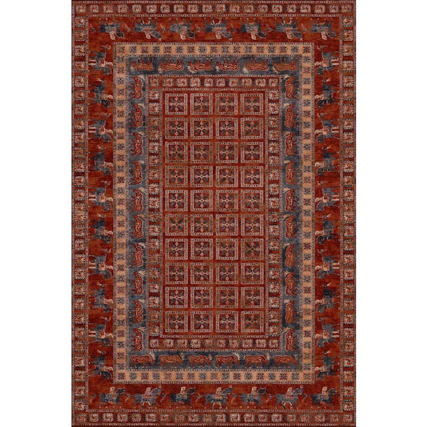 Couristan Old World Classics Pazyrk Antique Red 5 ft. x 8 ft. Area Rug