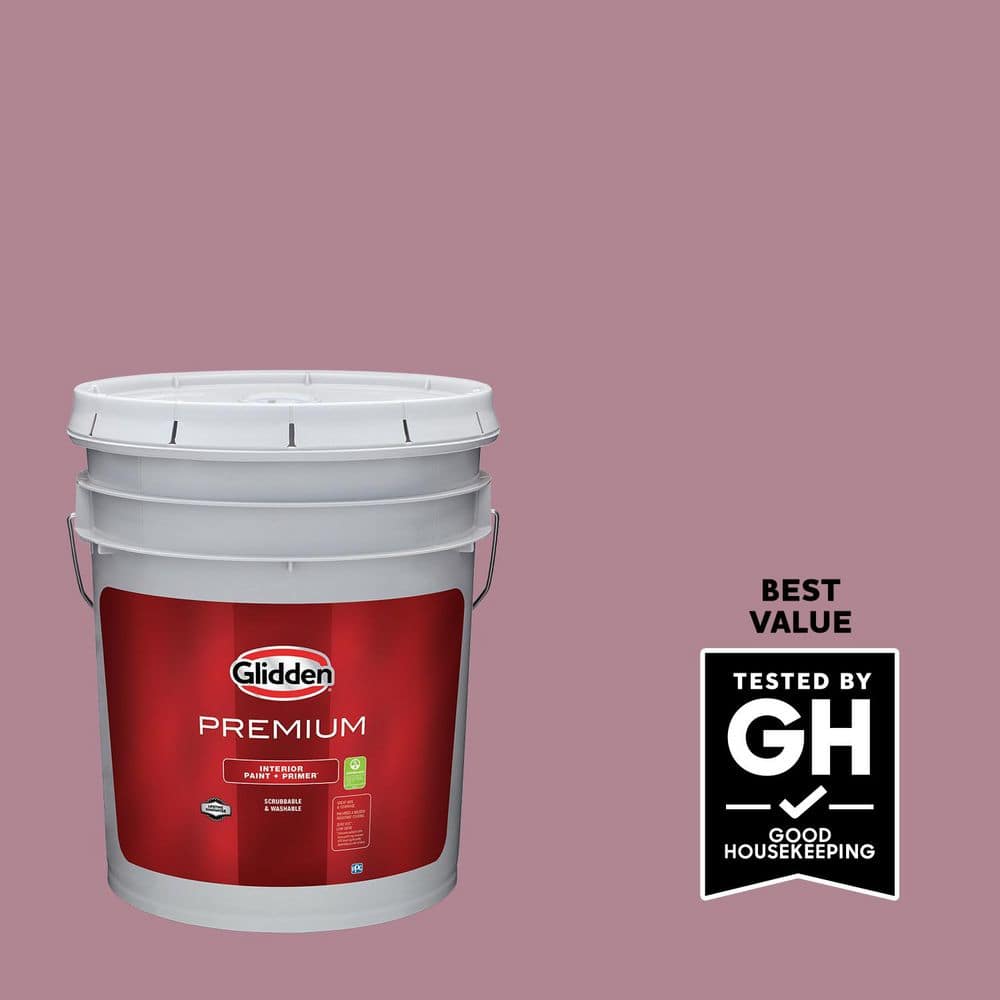 Glidden Premium 5 gal. PPG1045-5 Keepsake Rose Satin Interior