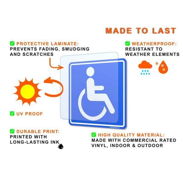 1 x Wheelchair Access Please Keep Clear Sticker-Disability-Disabled Logo Sign 
