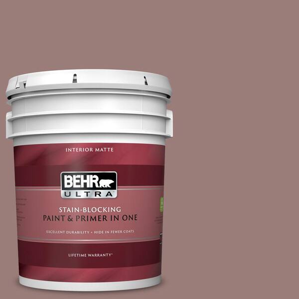 BEHR ULTRA 5 gal. #UL130-19 Cafe Ole Matte Interior Paint and Primer in One