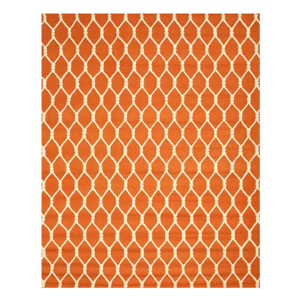 Yellow Hand-Tufted Wool and Cotton 4' x 6' Area Rug