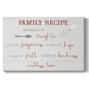 Family Recipes 12 in. x 8 in. White Stretched Picture Frame by CAD Designs