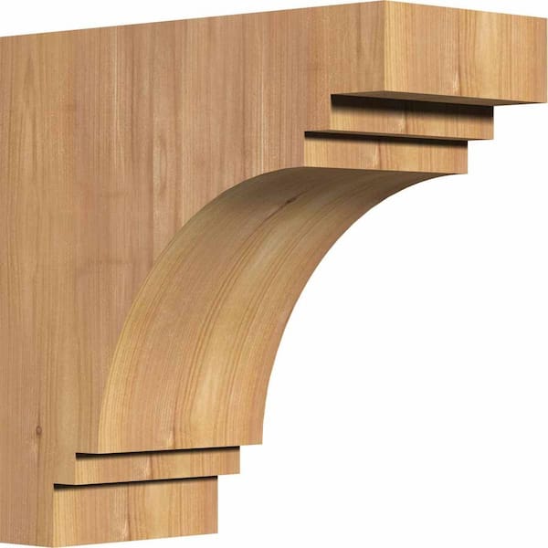 Ekena Millwork 5-1/2 in. x 12 in. x 12 in. Western Red Cedar Pescadero Smooth Corbel