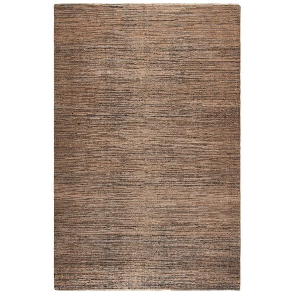 Izmir 6 ft. x 9 ft. Brown/Gray Distressed Striped Area Rug