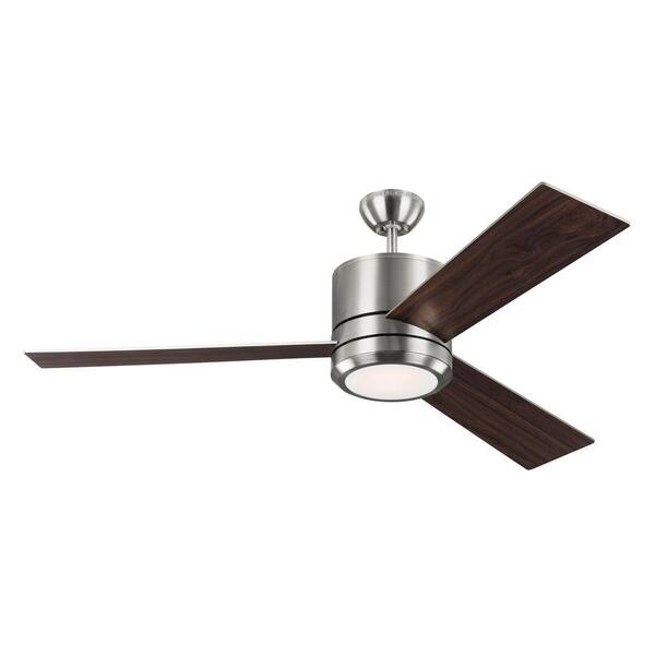 Generation Lighting Vision Max 56 in. Indoor/Outdoor Brushed Steel Ceiling Fan