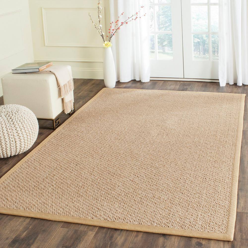 Maize Square Handmade Tufted Non-Slip Jute Area Rug, 4' x 6'