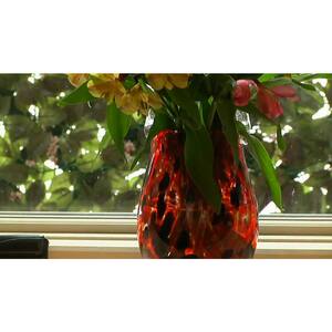 Outdoor/Indoor Glass Vaes (Set of 2) - Amber