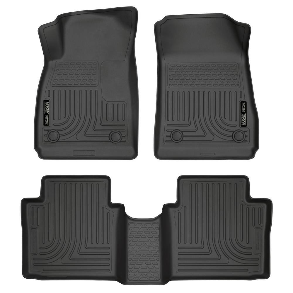 Husky Liners Front & 2nd Seat Floor Liners (Footwell Coverage) Fits 14 ...