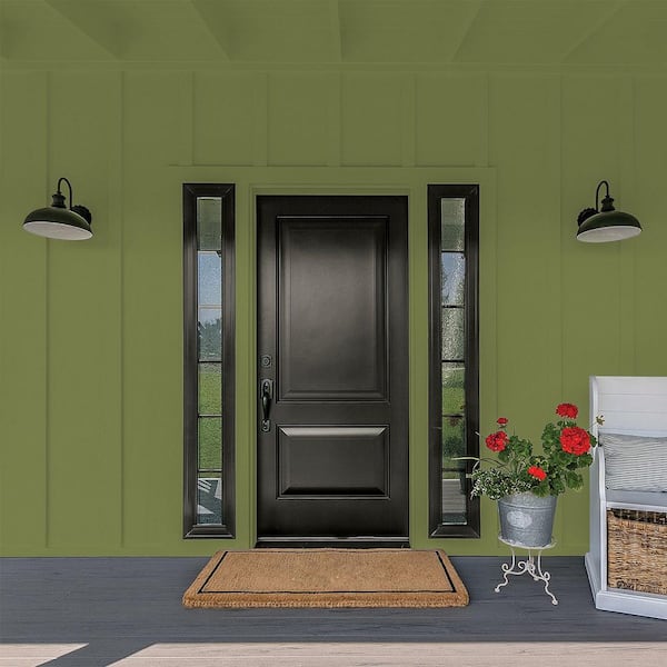 Glidden Premium 1 gal. PPG1122-7 Oakmoss Flat/Matte Exterior Paint