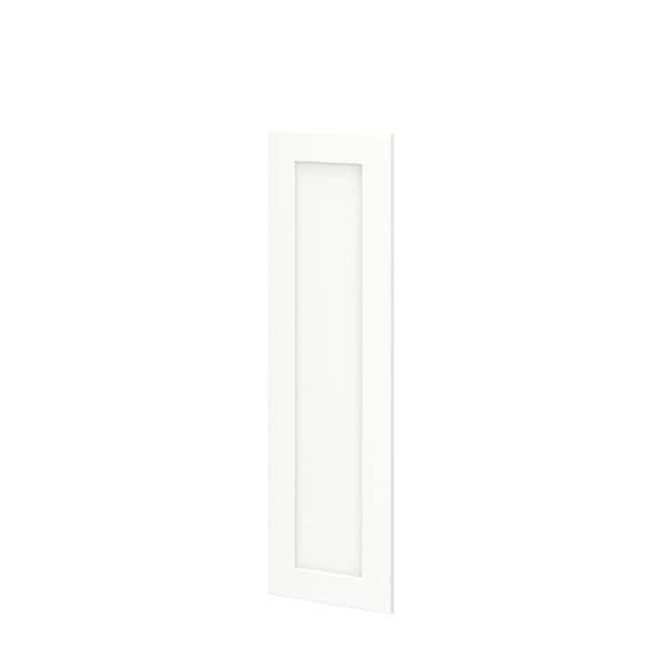 Shaker Partial Overlay 9.88 in. W. x 34 in. H Decorative Door Wall End Panel in Linen White