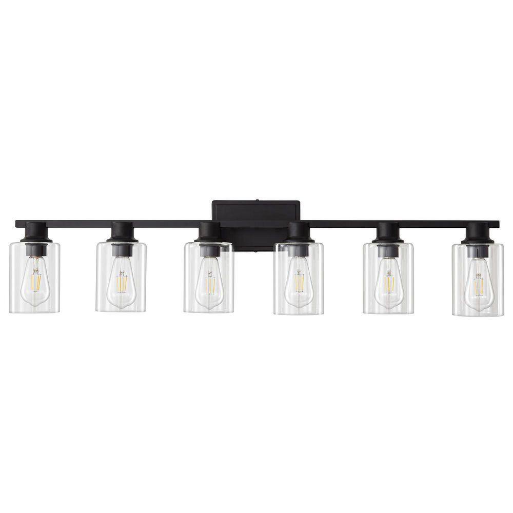 Reviews for Deyidn Farmhouse 42.7 in. 6-Light Black Modern Industrial ...