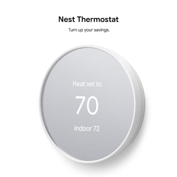 Google Nest Smart Programmable Wifi Thermostat Snow GA01334-US - Best Buy