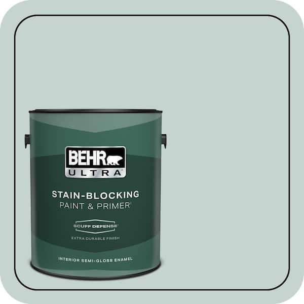 BEHR ULTRA 1 gal. #490E-3 Celtic Gray Extra Durable Semi-Gloss Enamel Interior Paint & Primer