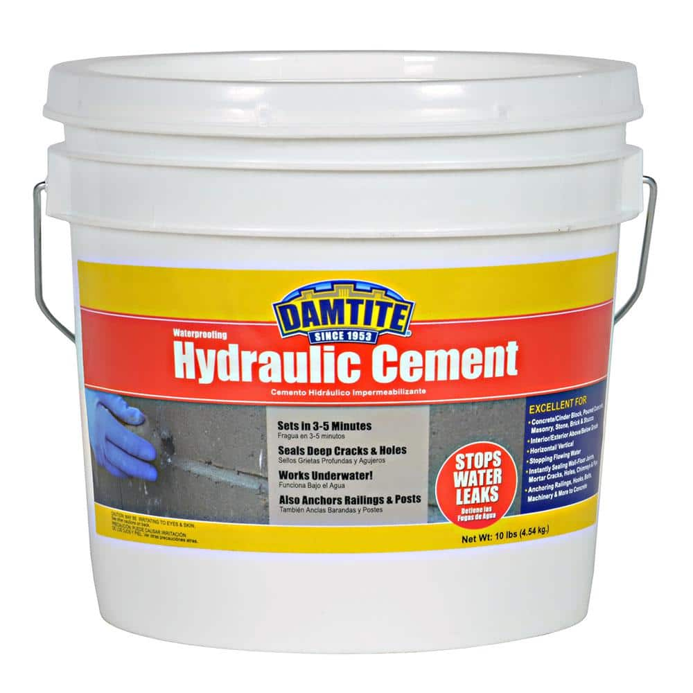 DAMTITE 10 Lb Waterproofing Hydraulic Cement 07121 The Home Depot   Gray Damtite Concrete Sealers 07121 64 1000 