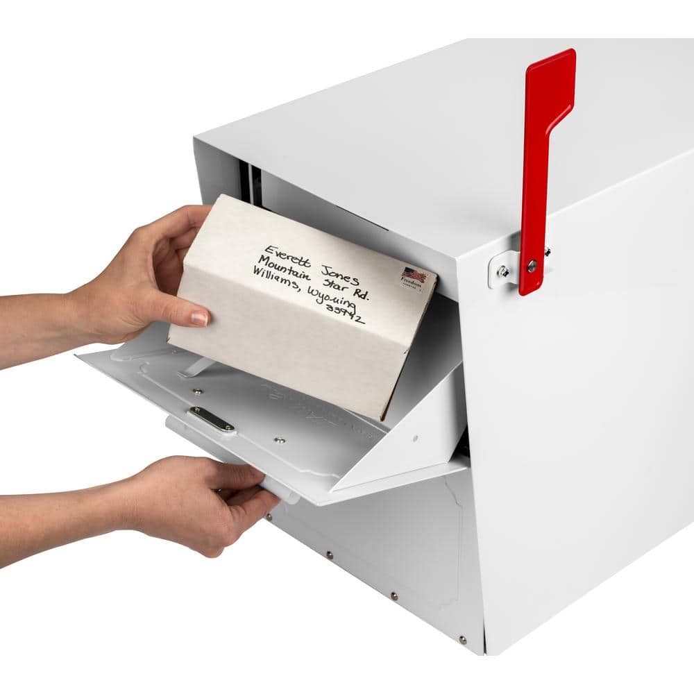 Oasis Classic Extra Large White Lockable Steel Mailbox