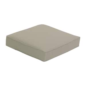 Laurel Oaks 21.5 in. x 19.75 in. Outdoor Ottoman Cushion in Putty (2-Pack)