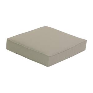 Laurel Oaks 21.5 in. x 19 in. Cushionguard Outdoor Ottoman Replacement Cushion in Putty
