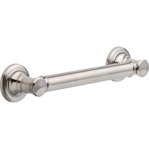 Traditional 12 in. x 1-1/4 in. Concealed Screw ADA-Compliant Decorative Grab Bar in Stainless